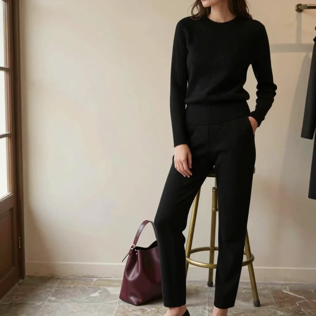 Black Knit Set