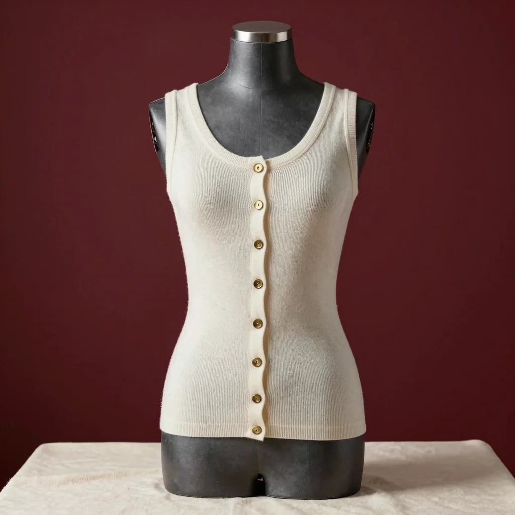 Button-Front Knit Top
