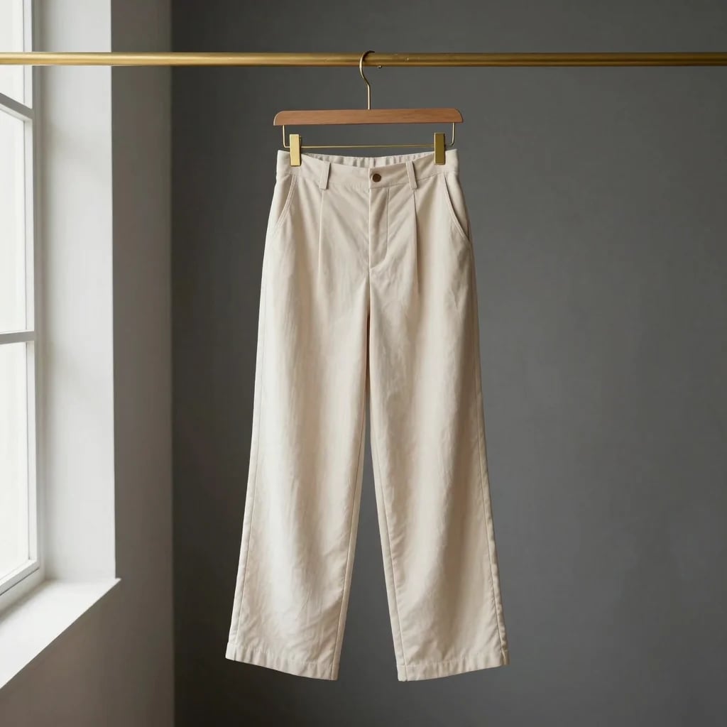 Stone Wide-Leg Trousers