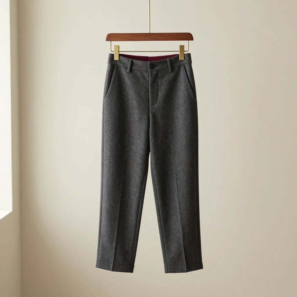 Charcoal Pleated Trousers