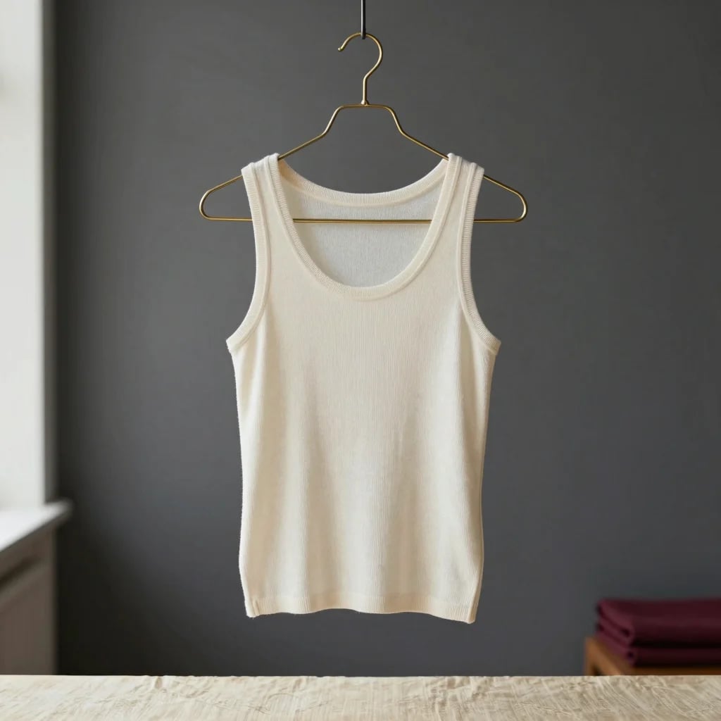 Ivory Rib Knit Tank